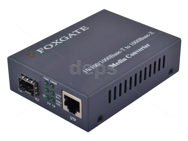1000Base-TX SFP медиаконвертор с внешним БП