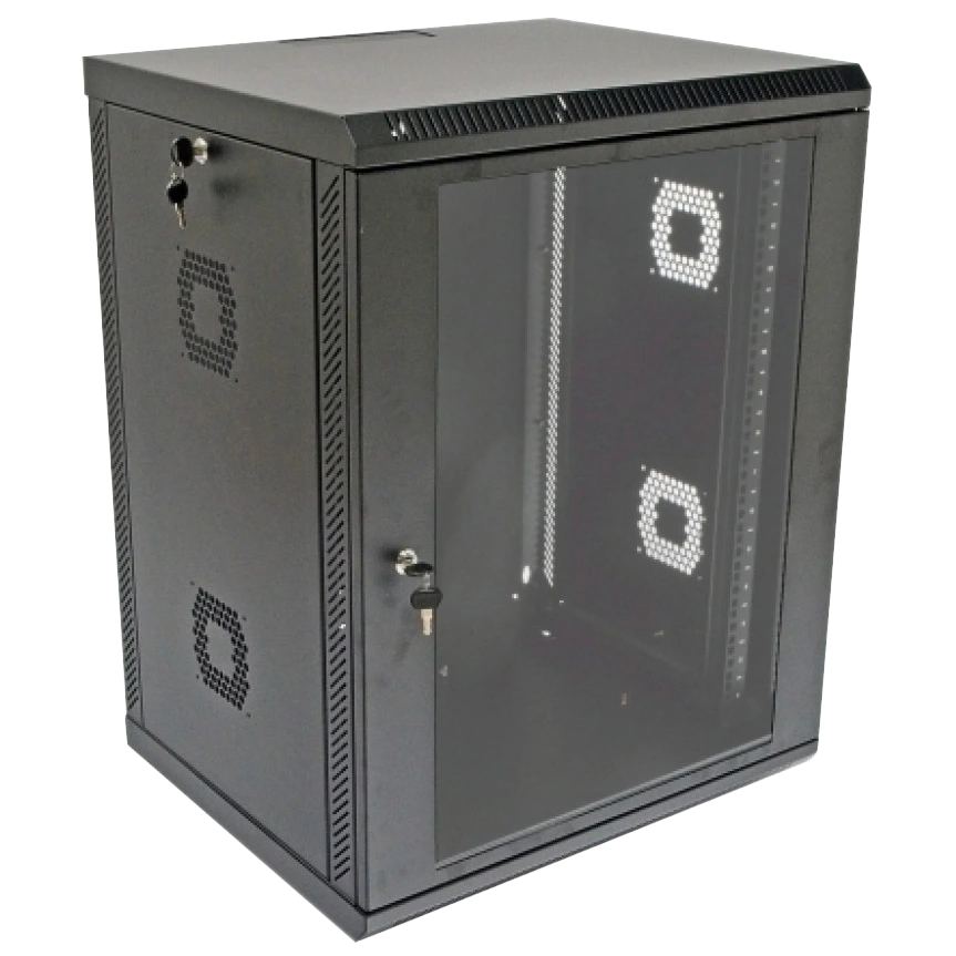 19"15U, 600х600х773 акрилове скло,чорна