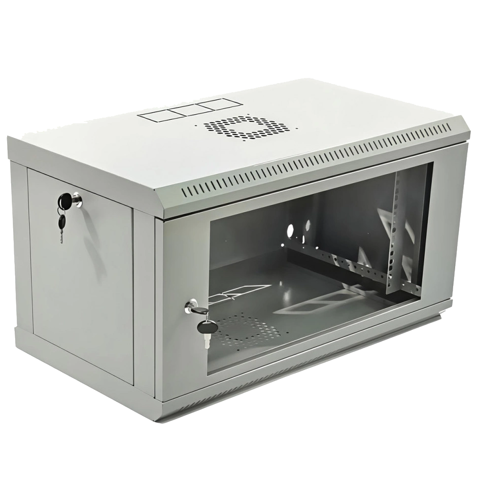 19" 6U, 600x400x373мм акрилове скло, сіра