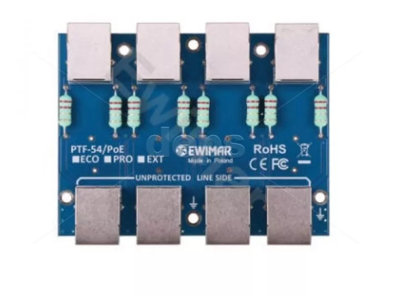 4 кан. FE грозозащита Ewimar PTF-54-EXT/POE