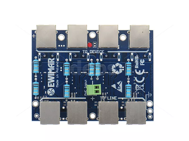 4-кан. FE грозозащита Ewimar PTF-54-PRO/InPoE (с вводом POE)