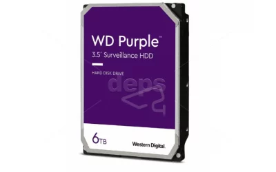 6TB жорсткий диск Western Digital cерії Purple для відеоспостереження (3.5" SATA III) WD63PURZ