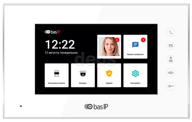 7" SIP-відеомофон Bas-IP AQ-07LL AQ-07LL White