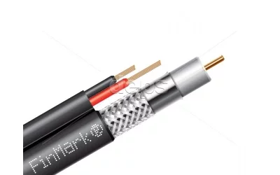 Абонентський коаксіальний кабель FinMark F5967BVcu-2x0.75 POWER з додатковими струмоведучими провідниками F 5967BVcu white-2x0.75power FinMark (білий, 305м)