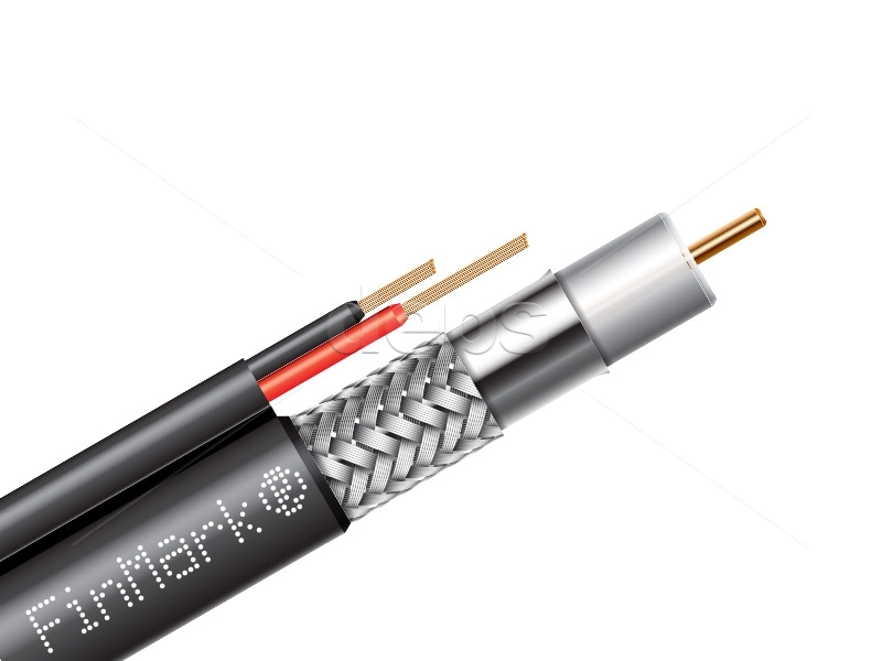 Абонентський коаксіальний кабель FinMark F690BV-2x0.75 POWER з додатковими струмоведучими провідниками