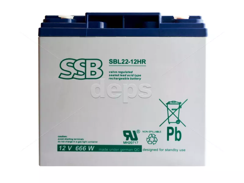 AGM свинцово-кислотный аккумулятор SSB SBL 22-12HR(12V 22Ah)