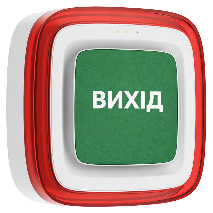 Ajax EN54 FireProtect (Sounder/VAD) white пожежний світлозвуковий "ВИХІД"