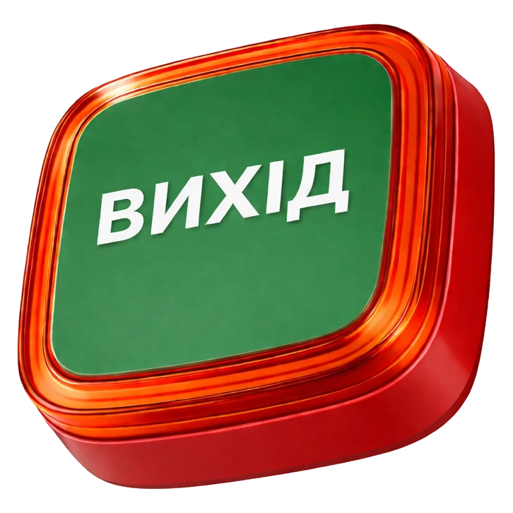 Ajax EN54 FireProtect (VAD) red пожарный световой "ВИХІД"