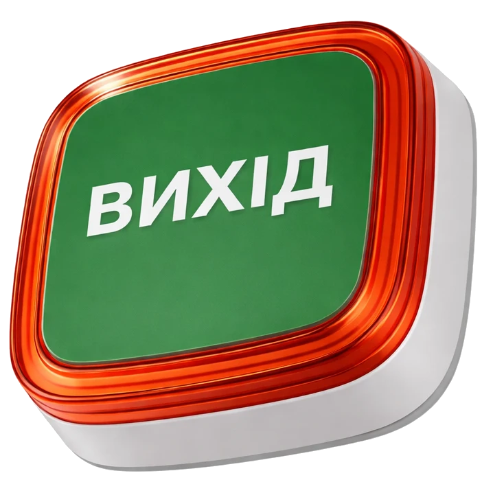 Ajax EN54 FireProtect (VAD) white пожарный световой "ВИХІД"