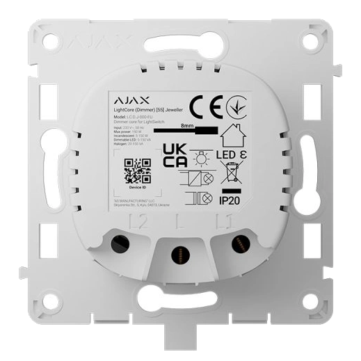 Ajax LightCore (Dimmer) [55] (8EU) ASP white