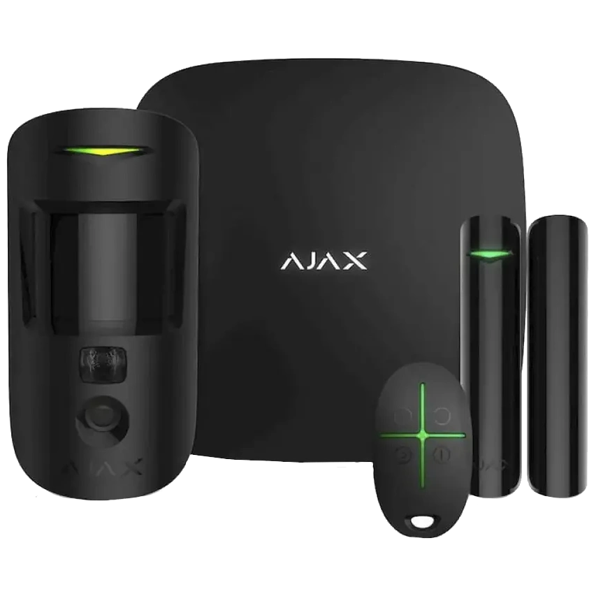 Ajax StarterKit Cam Plus HDR (8EU) UA black охранной сигнализации