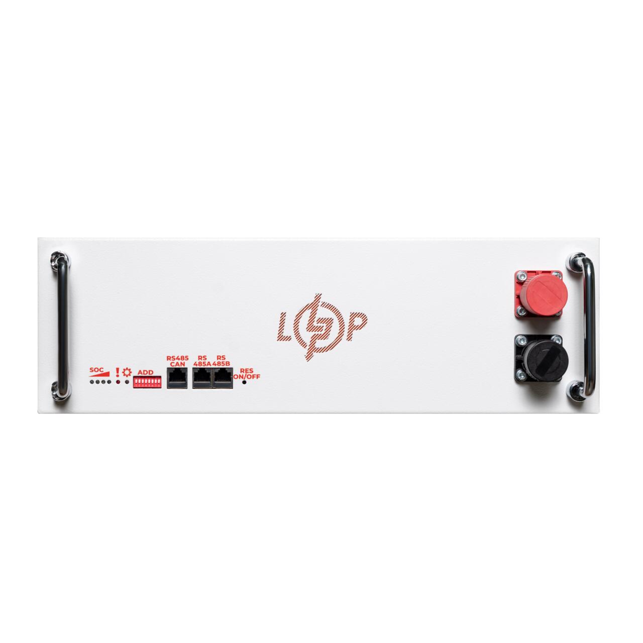 Аккумулятор LP LiFePO4 51,2V - 100 Ah (5120Wh) (BMS SP 100A/50А) RM RS485/CAN WH