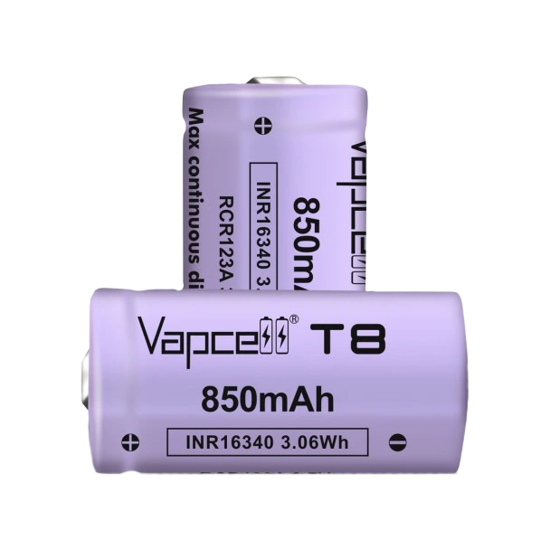 Аккумулятор Vapcell T8 INR16340 (CR123A) 850 mah 3A, Li-ion