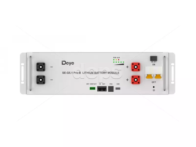 Акумуляторний блок Deye SE-G5.1 Pro-B (LV/51.2V/100Ah/5.1kWh/LiFePO4) SE-G5.1 Pro-B