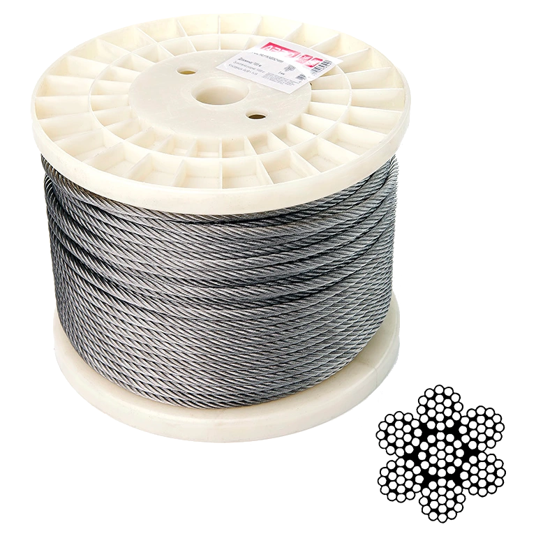 APRO 5 мм DIN 3055 (6х19+1х19) А2 100 м
