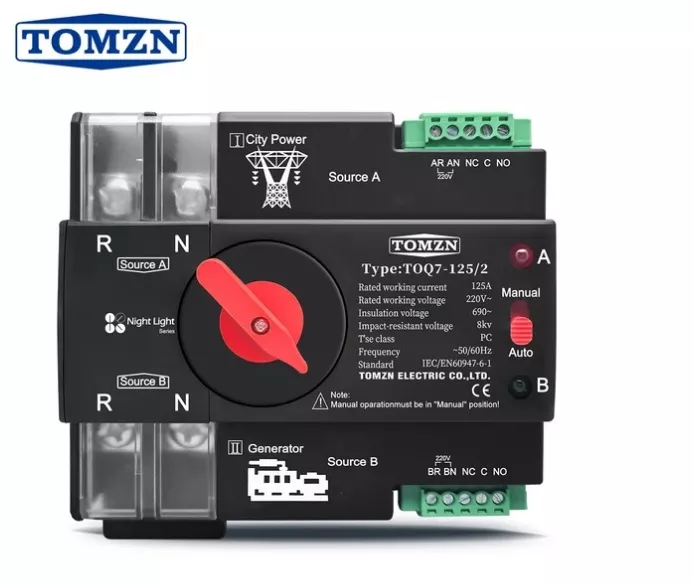 Автомат введення резерву TOMZN TOQ7-125/2P