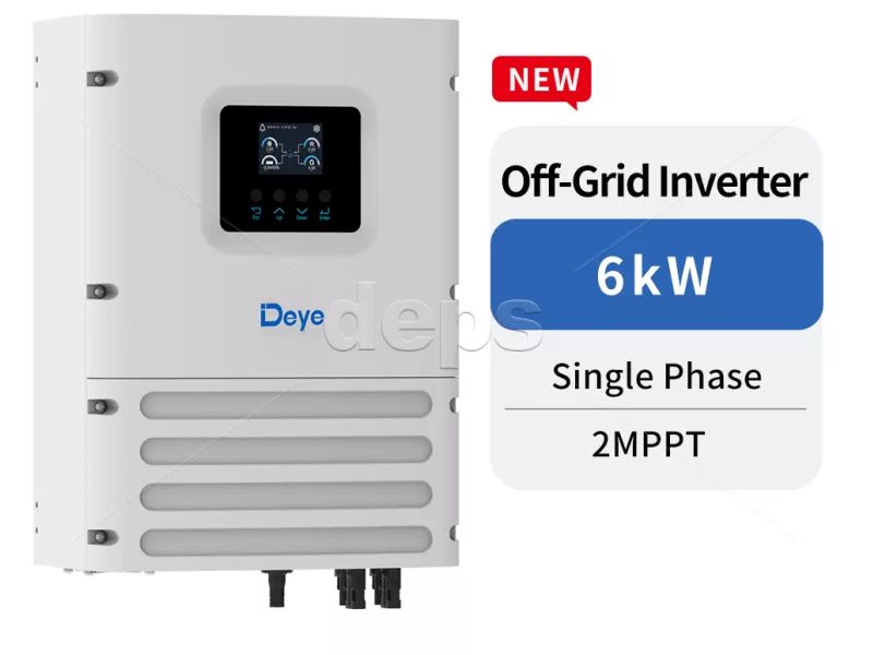 Автономный однофазный инвертор Deye SUN-6K-OG01LP1-EU-AM2 (6 кВт, 1ф, MPPT:2)