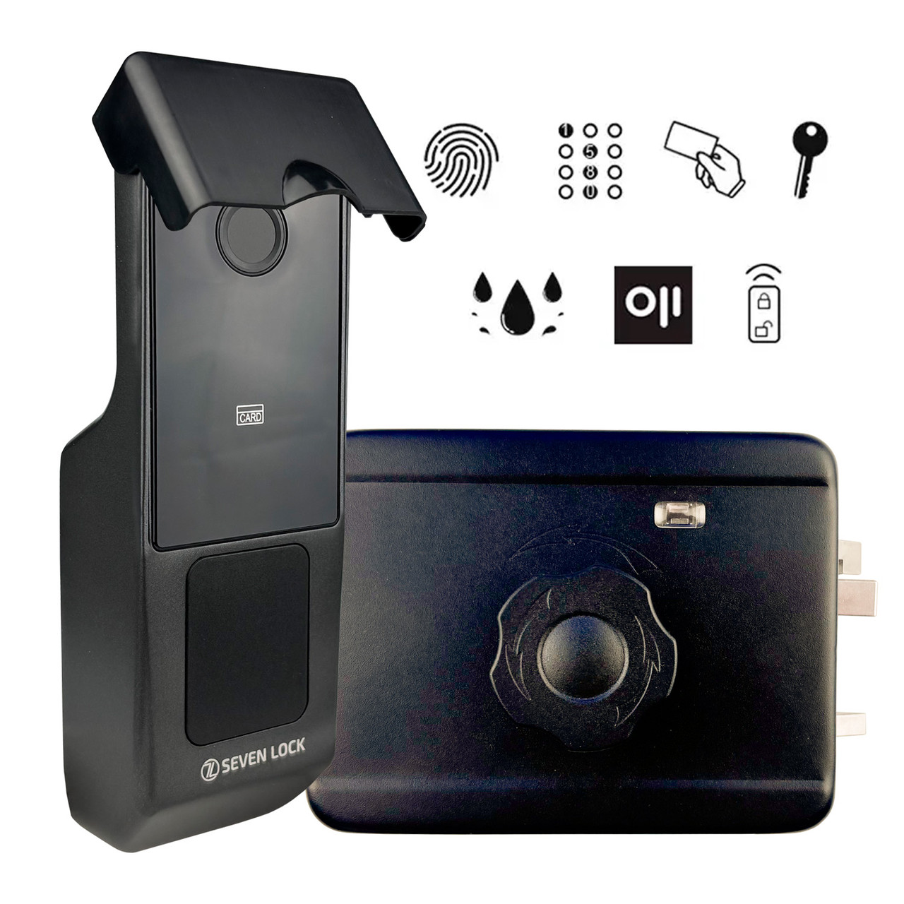 Беспроводной биометрический комплект контроля доступа SEVEN LOCK SL-7772BF с замком Cross Latch