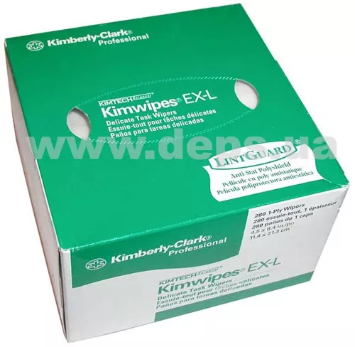 Безворсові серветки для оптики KimWipes EX-L