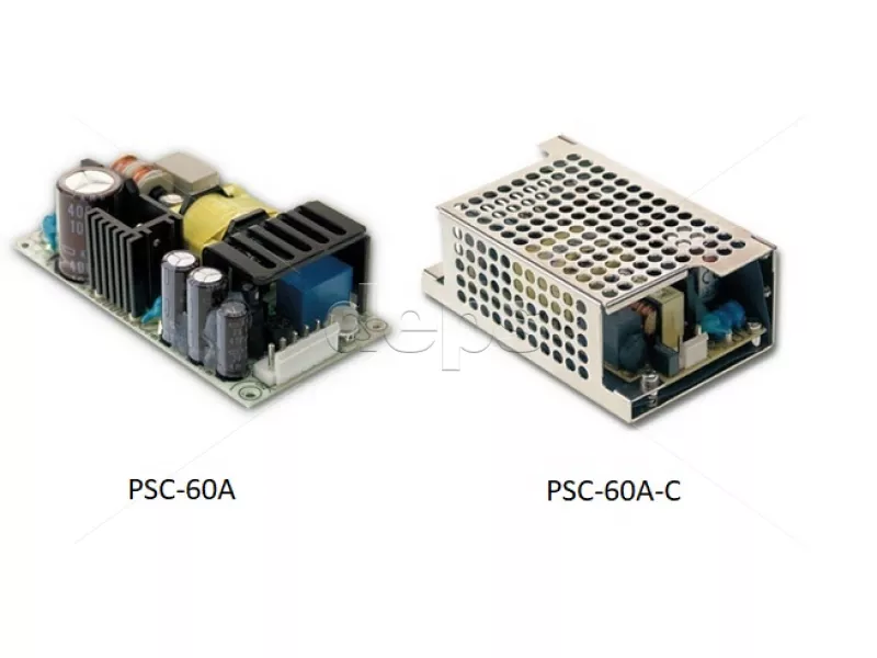 Блок питания Mean Well PSC-60A/PSC-60A-C с функцией UPS (38.6 Вт, ток заряда 1.5А/внешняя АКБ 12В)