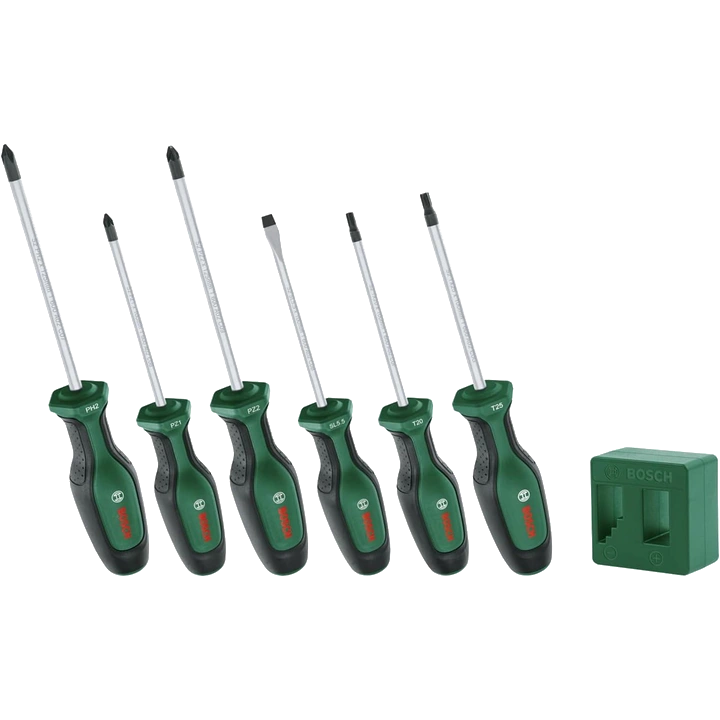 Bosch (1600A02W7L) PH/PZ/SL/Torx 6 шт + намагничиватель