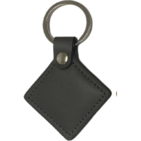 Брелок с чипом Merlion MIFARE, 13.56MHz, MF-Leather, в кожаном чехле, серый (MF-Leather)