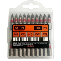 Бита для шуруповерта GTM PZ1, 25мм, 20шт. (SB-Z1-25K)