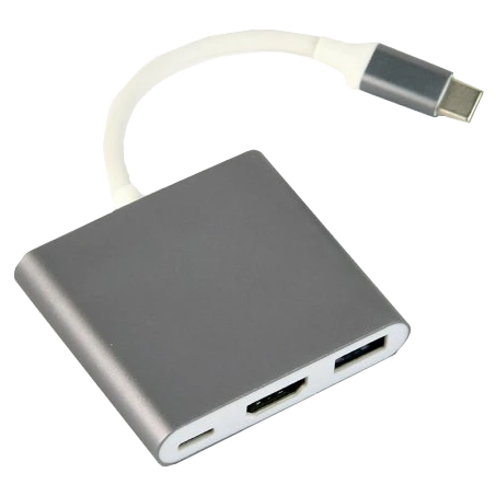 Cablexpert A-CM-HDMIF-02-SG USB-C на HDMI/USB 3.0/USB-C