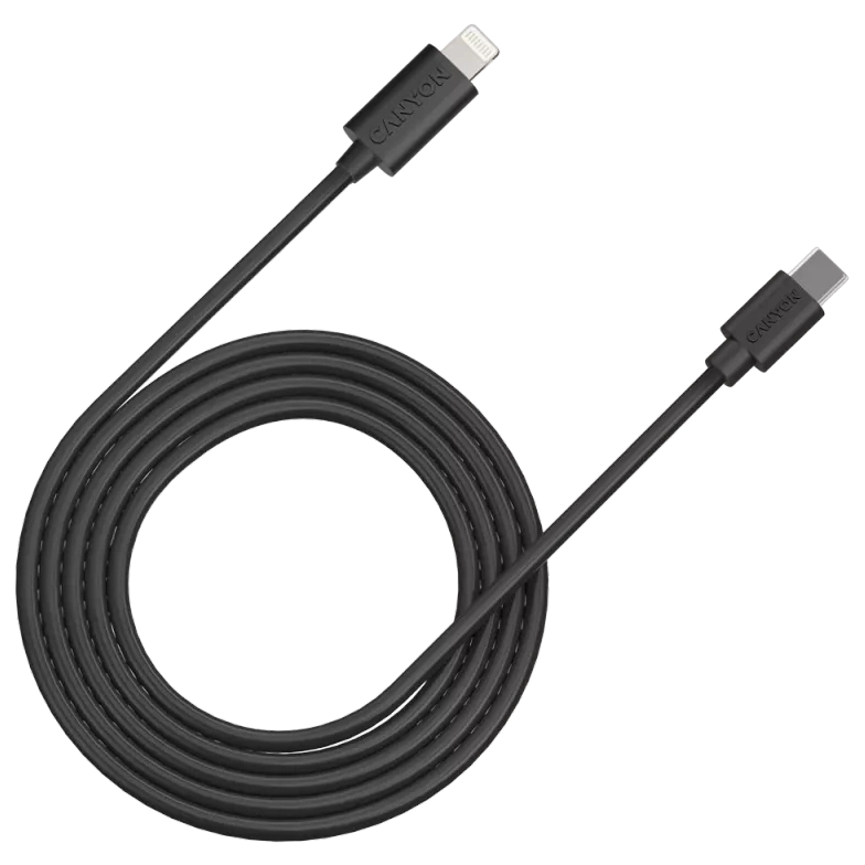 Canyon CFI12B black (Lightning - USB-C ) 2м 20Вт