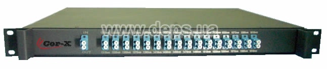 CWDM-Mux-Demux-16-LC, Мультиплексор/Демультиплексор 16 каналів по двох волокнах