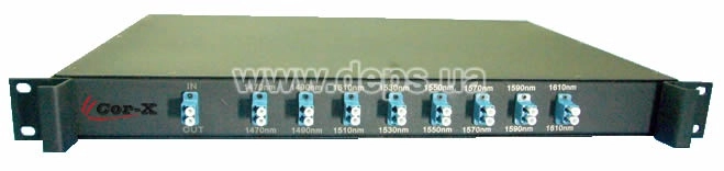 CWDM-Mux-Demux-8-LC, Мультиплексор/Демультиплексор 8 каналів по двох волокнах