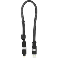 Дата кабель 6in1 inCharge XL 0.3m black Rolling Square (XLS01R)