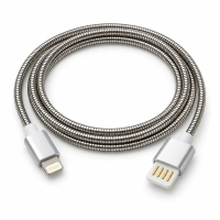 Дата кабель USB 2.0 AM to Lightning 1.0m 2.4A metal silver XoKo (XK-CTL-001-SL)