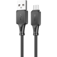 Дата кабель USB 2.0 AM to Micro 5P 1.0m Assistant silicone X101 black HOCO (6942007604055)