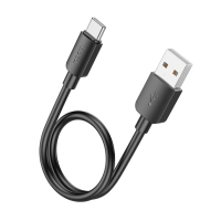Дата кабель USB 2.0 AM to USB-C 0.25m 27W X96 Hyper black HOCO (6942007609401)