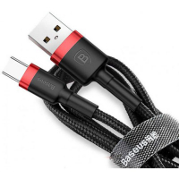 Дата кабель USB 2.0 AM to USB-C 0.5m 3A red-black Baseus (CATKLF-A91)