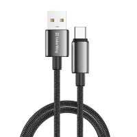 Дата кабель USB 2.0 AM to USB-C 1.0m 3A zinc alloy braided black ColorWay (CW-CBUC098-BK)