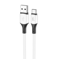 Дата кабель USB 2.0 AM to USB-C 1.0m silicone white Wibrand (WI.DC/MA1W-UC)