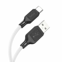 Дата кабель USB 2.0 AM to USB-C 1.0m silicone X90 Cool white HOCO (6931474788450)