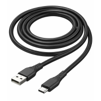 Дата кабель USB 2.0 AM to USB-C 2.0m 3A textured PVC black ColorWay (CW-CBUC095-BK)