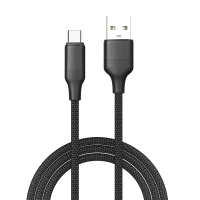 Дата кабель USB 2.0 AM to USB-C 2.0m 3A TPE embossed black ColorWay (CW-CBUC102-BK)