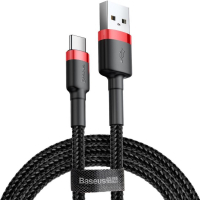 Дата кабель USB 2.0 AM to USB-C 3.0m 2A red-black Baseus (CATKLF-U91)