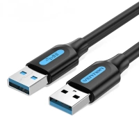 Дата кабель USB 3.0 AM/AM 1.5m PVC black Vention (CONBG)