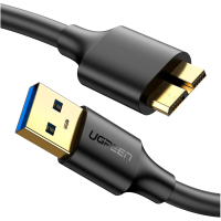 Дата кабель USB 3.0 AM to Micro B 0.5m US130 black Ugreen (10840)