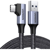 Дата кабель USB 3.0 AM to USB-C 1.0m 3A US385 90° Black Ugreen (20299)