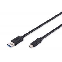 Дата кабель USB 3.0 AM to USB-C 1.0m Digitus (AK-300136-010-S)