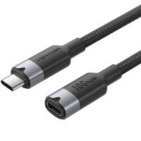 Дата кабель USB-C M/F 1.0m 100W 10Gbps 4K60Hz Vention (TRFBF)