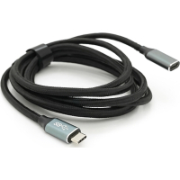 Дата кабель USB-C M/F 2.0m USB 3.2 Gen2 100W 10Gbps 4K60Hz black Voltronic (YT-TC-TC-EXB-2m)