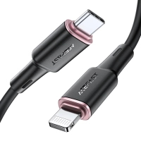 Дата кабель USB-C to Lightning 1.2m 3A 20W silicon black Acefast (6974316280644)
