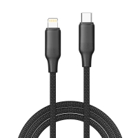 Дата кабель USB-C to Lightning 2.0m PD30W TPE embossed black ColorWay (CW-CBPDCL102-BK)